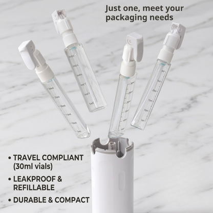 ✈️Ultimate 4-in-1 Travel Dispenser | TSA-Approved Leakproof Bottle Set
