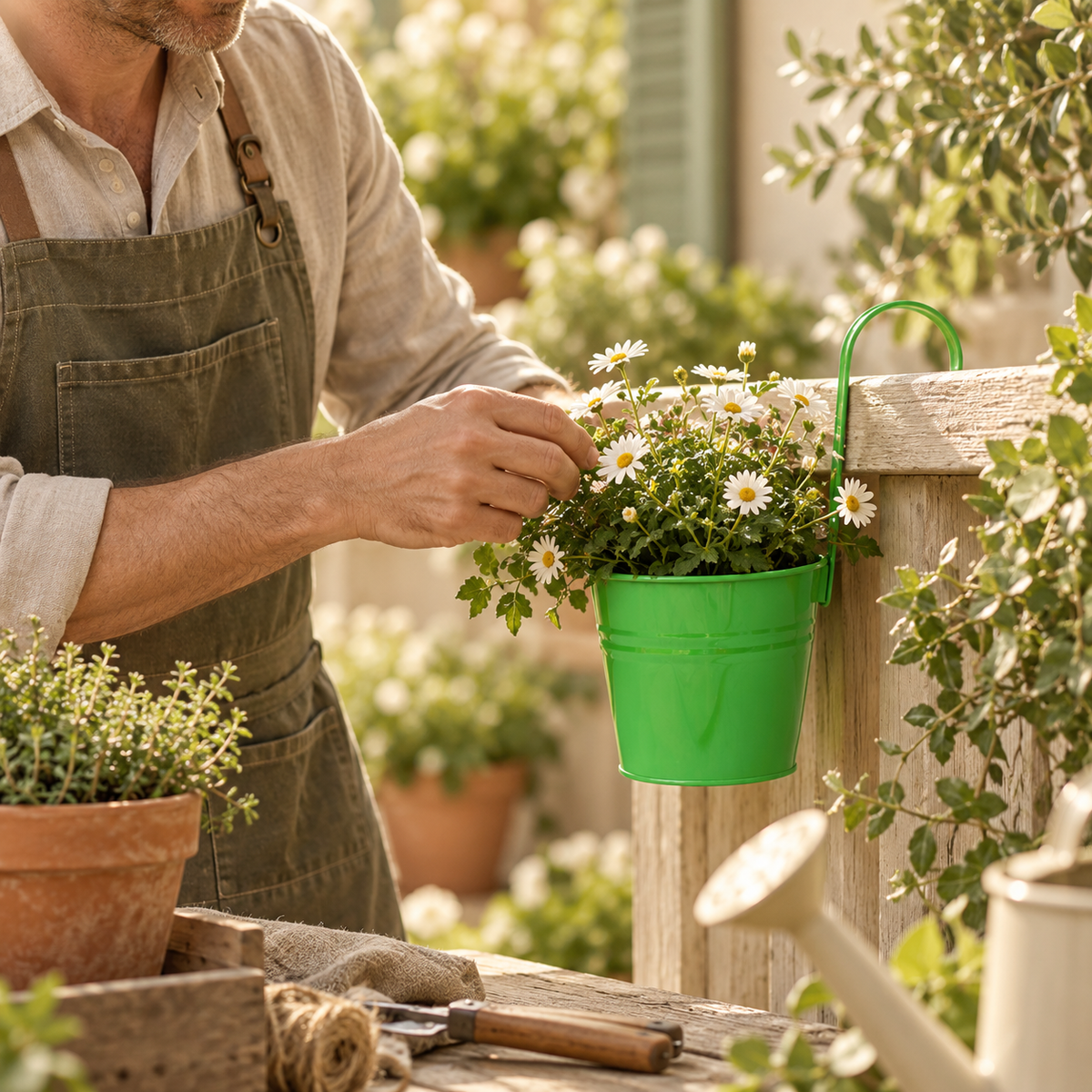 HangBloom Metal Railing Planter