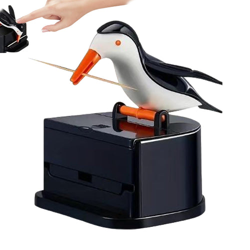 ✨Bird Toothpick Dispenser, Automatic Toothpick Holder with Cute Seagull Design, Hygienic Toothpick Container for Kitchen Table, Dining Room, Restaurant and Home Use