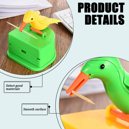 ✨Bird Toothpick Dispenser, Automatic Toothpick Holder with Cute Seagull Design, Hygienic Toothpick Container for Kitchen Table, Dining Room, Restaurant and Home Use