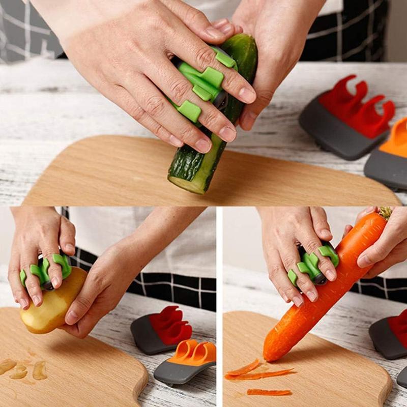 3-Finger Vegetable Peeler with Ergonomic Grip